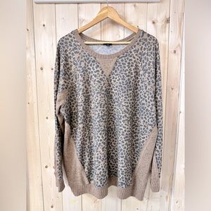 Torrid Leopard Print Lightweight Long Sleeve Sweater Shirt Size 3